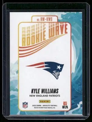 2025 Panini Absolute Football Rookie Wave Kyle Williams #RW-KWS RC Football - Football Card Single