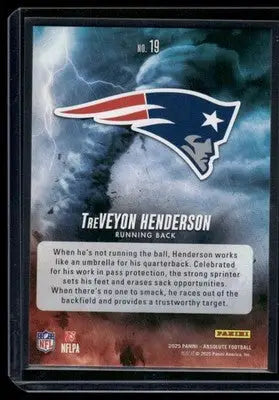 2025 Panini Absolute Football TreVeyon Henderson #19 RC Football - Football Card Single