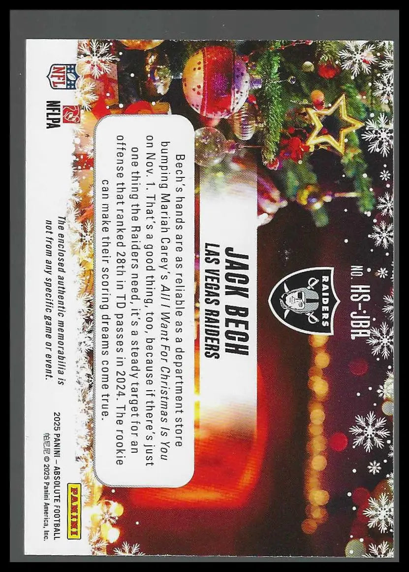2025 Panini Absolute Holiday Suit #HS-LBN Luther Burden III