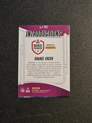 2025 Panini Absolute #I-PBT Orange Crush Introductions off-centered - Football Card Single