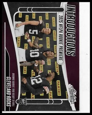 2025 Panini Absolute #I-QJS Browns Rookie Trio Intro Gabriel Judkins Sanders RC