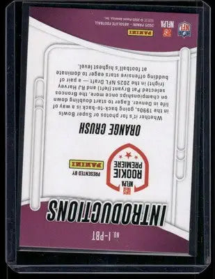 2025 Panini Absolute Introductions Harvey Bryant #I-PBT RC Football - Football Card Single