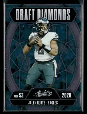 2025 Panini Absolute Jalen Hurts #DD-JHS Draft Diamonds Philadelphia Eagles - Football Card Single