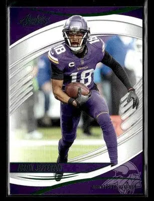 2025 Panini Absolute Justin Jefferson #5 Green Foil Minnesota Vikings - Football Card Single