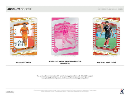 2025 Panini Absolute K League Soccer Hobby Box | Columbia Sports Cards - Sports Card Hobby Boxes