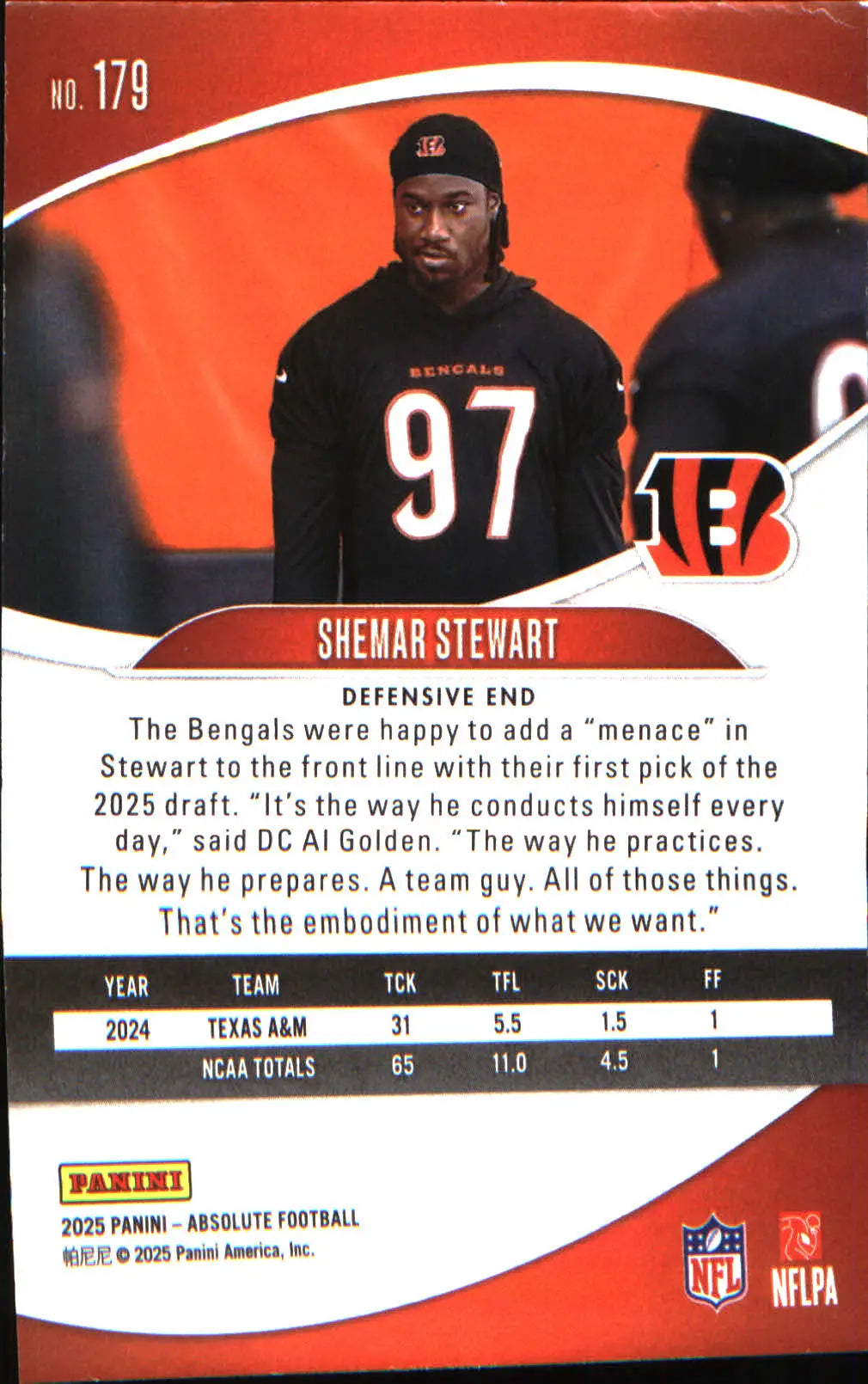 2025 Panini Absolute Retail #179 Shemar Stewart Rookie Rookie