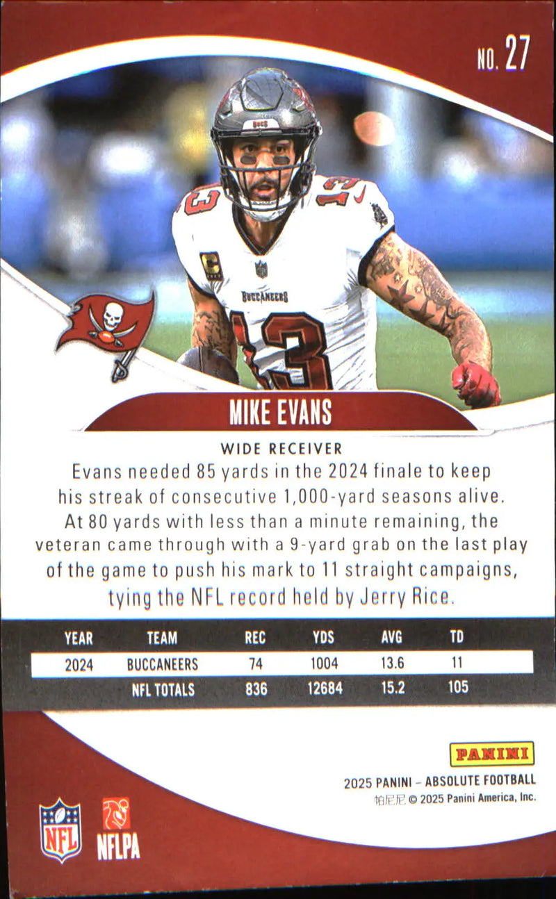 2025 Panini Absolute Retail #27 Mike Evans - Football Card Single