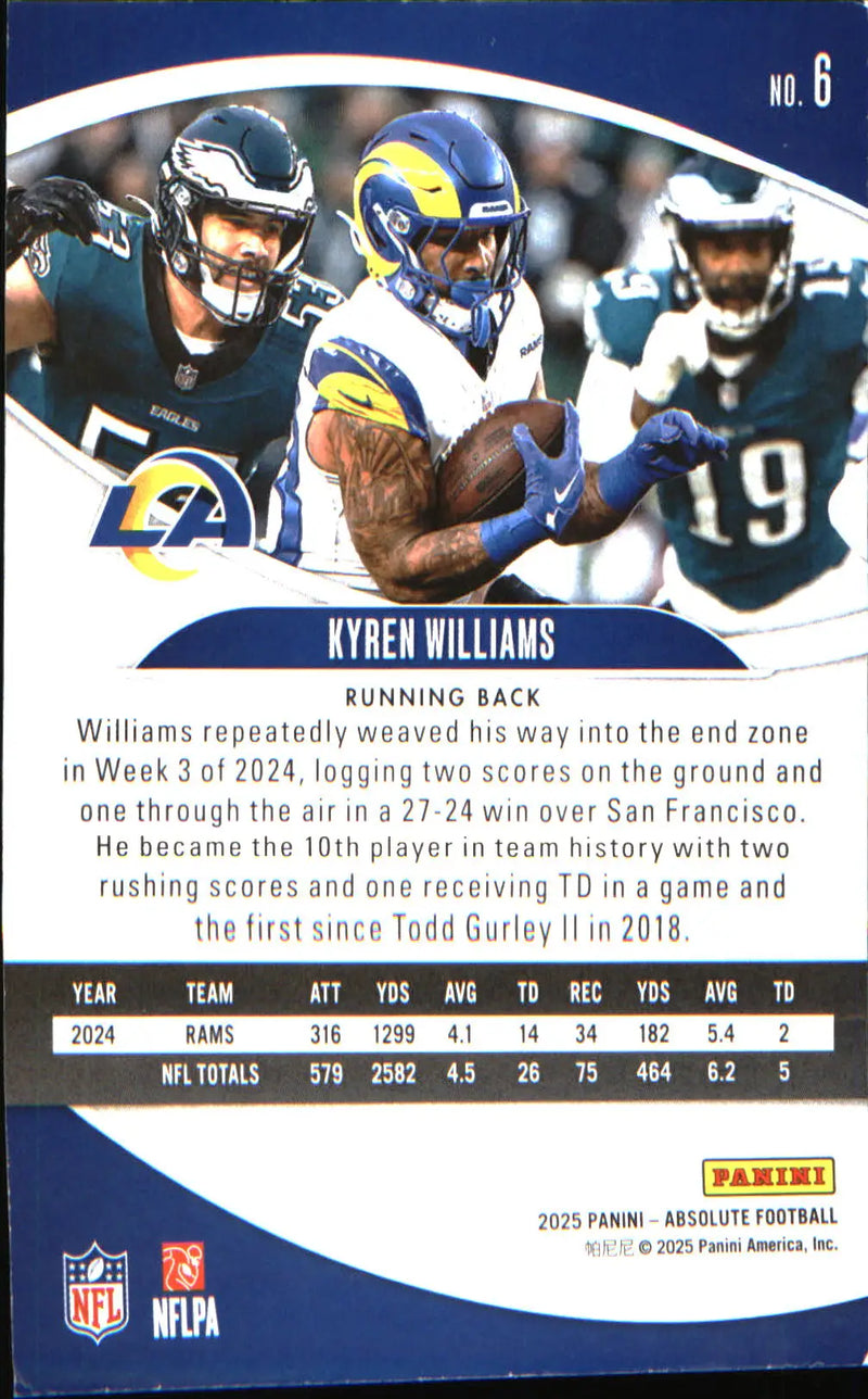 2025 Panini Absolute Retail #6 Kyren Williams