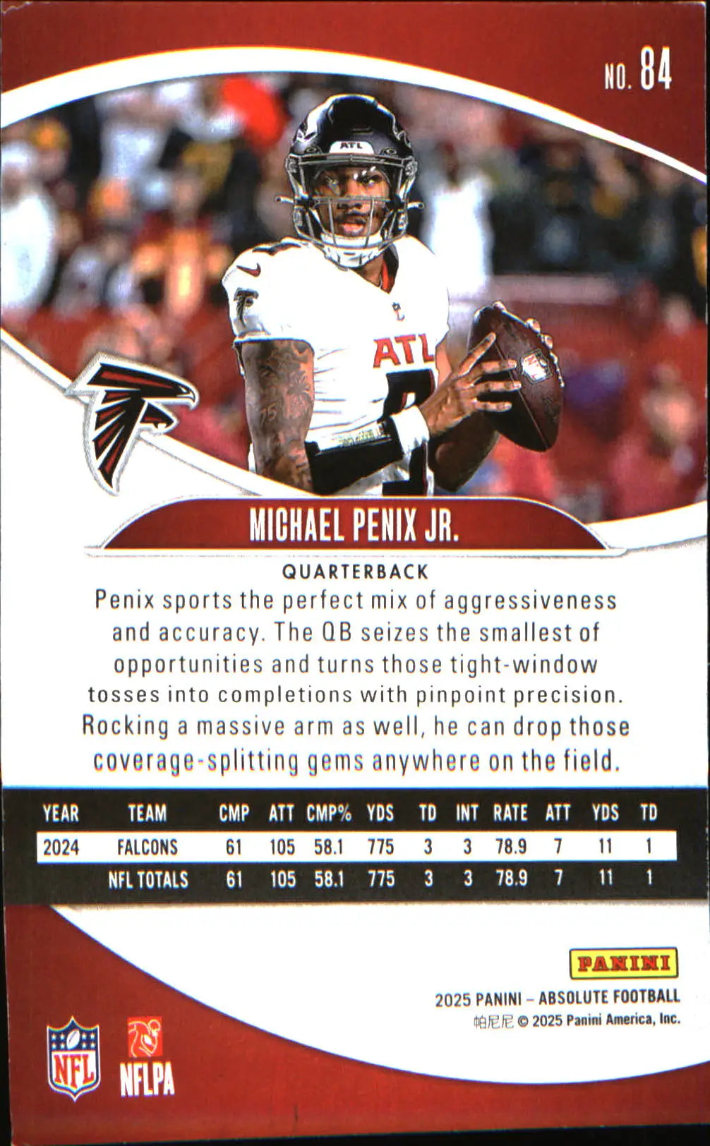 2025 Panini Absolute Retail #84 Michael Penix Jr.