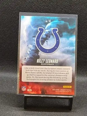 2025 Panini Absolute Riley Leonard #14 By Storm Colts RC - Football Card Single