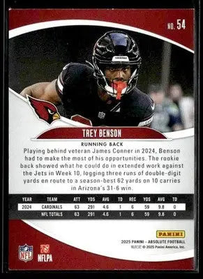 2025 Panini Absolute Trey Benson #54 Retail Arizona Cardinals - Football Card Single