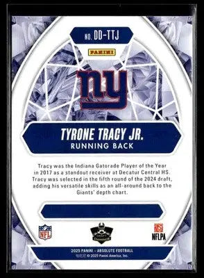 2025 Panini Absolute Tyrone Tracy Jr. #DD-TTJ Draft Diamonds New York Giants - Football Card Single