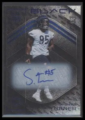 2025 Panini Black #151 Shemar Turner Sapphire Autograph #/50 - Football Card Single