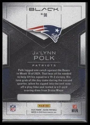 2025 Panini Black #98 Ja’Lynn Polk Royal #/99 - Football Card Single