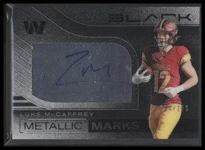 2025 Panini Black #MMK-LMC Luke McCaffrey Metallic Marks #/299 - Football Card Single