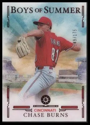 2025 Panini Boys of Summer #1 Chase Burns Red #149/175 - Baseball Card Single