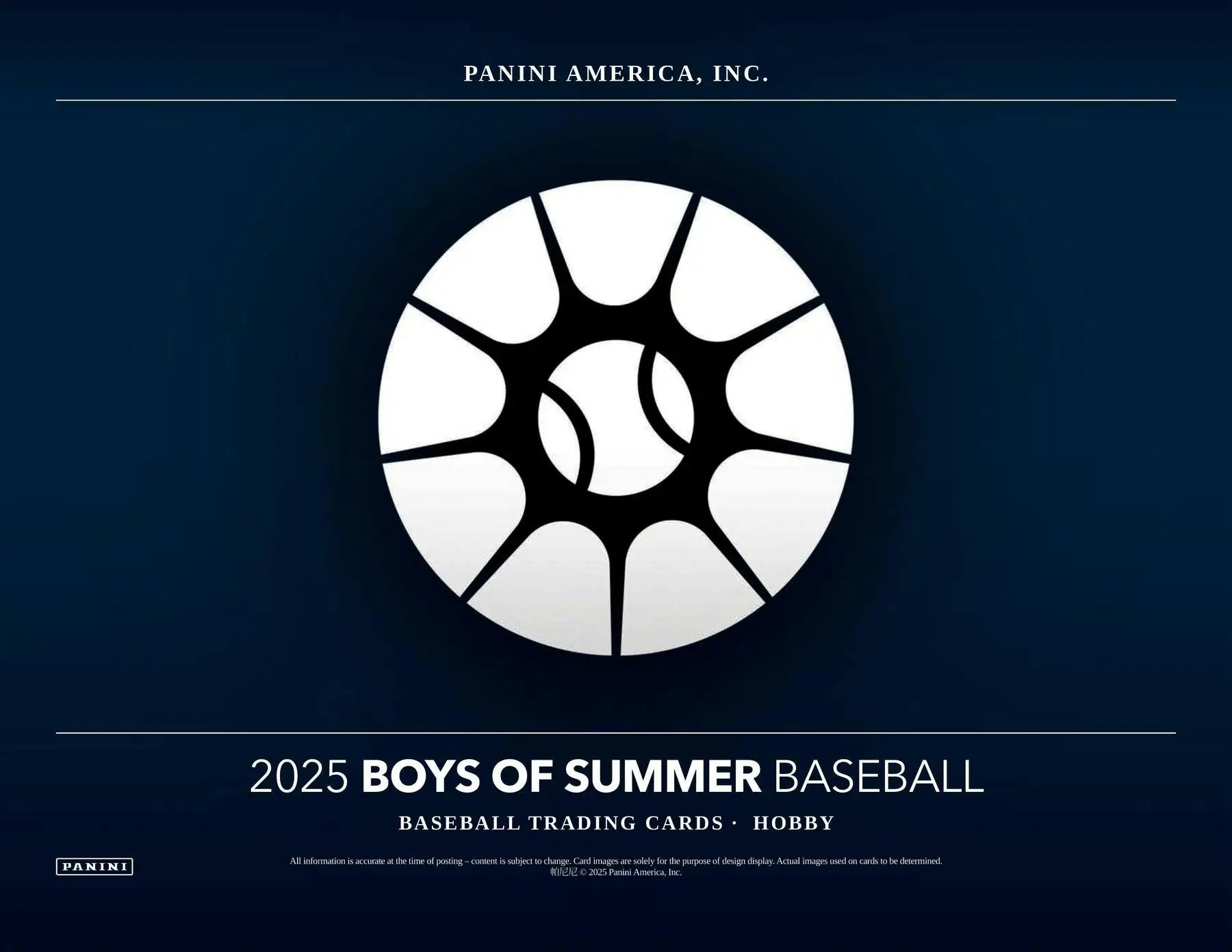2025 Panini Boys of Summer Baseball Hobby Box | Columbia Sports Cards - Sports Card Hobby Boxes