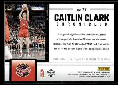 2025 Panini Caitlin Clark Chronicled Caitlin Clark #79 Indiana Fever - Basketball Card Single