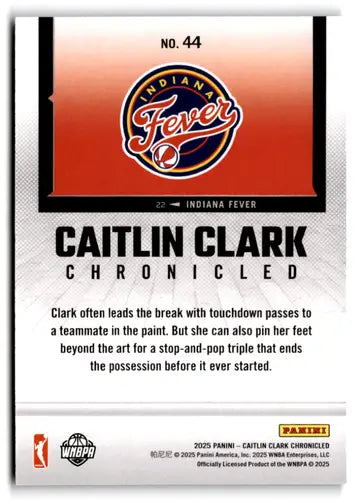 2025 Panini Caitlin Clark Chronicled Holo #44 Caitlin Clark NM Near Min ID:83129 - Basketball Card Single