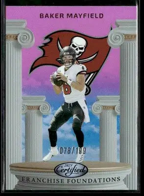 2025 Panini Certified Baker Mayfield #FFO-BMD Franch Found Mirror Pink SN #/199 - Football Card Single