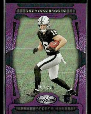 2025 Panini Certified Jack Bech #114 Mirror Purple SN,RC #/299 Las Vegas Raiders - Football Card Single