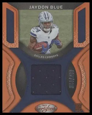 2025 Panini Certified Jaydon Blue #NGJ-JBE New Gen Jerseys Mirror Orange #/249 - Football Card Single