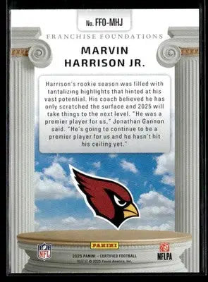 2025 Panini Certified Marvin Harrison Jr. #FFO-MHJ Franchise Foundations - Football Card Single