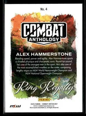 2025 Panini Combat Anthology Alex Hammerstone #4 Ring Royalty MLW - Mixed Martial Arts Card Single