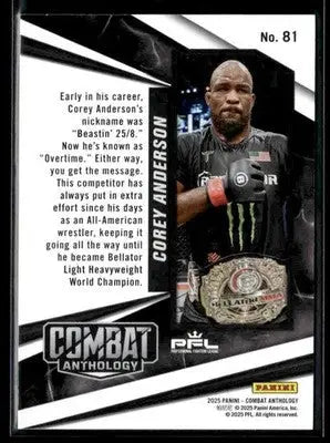 2025 Panini Combat Anthology Corey Anderson #81 Purple SN UFC - UFC/MMA Card Single
