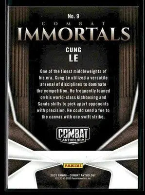 2025 Panini Combat Anthology Cung Le #9 Combat Immortals Strikeforce - UFC/MMA Card Single