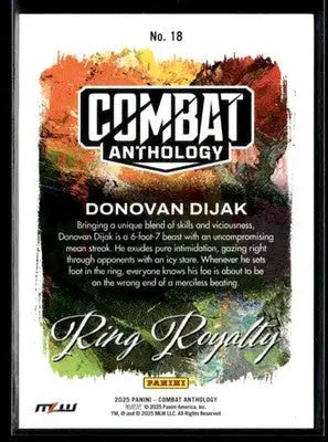 2025 Panini Combat Anthology Donovan Dijak #18 Ring Royalty MLW - Other