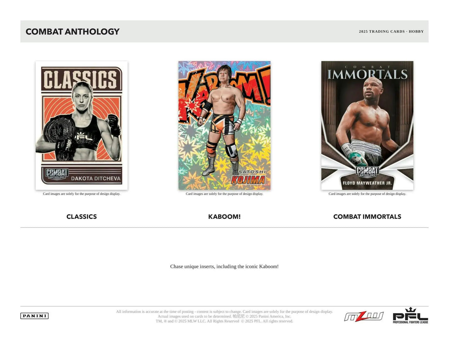 2025 Panini Combat Anthology Hobby Box | Columbia Sports Cards - Sports Card Hobby Boxes