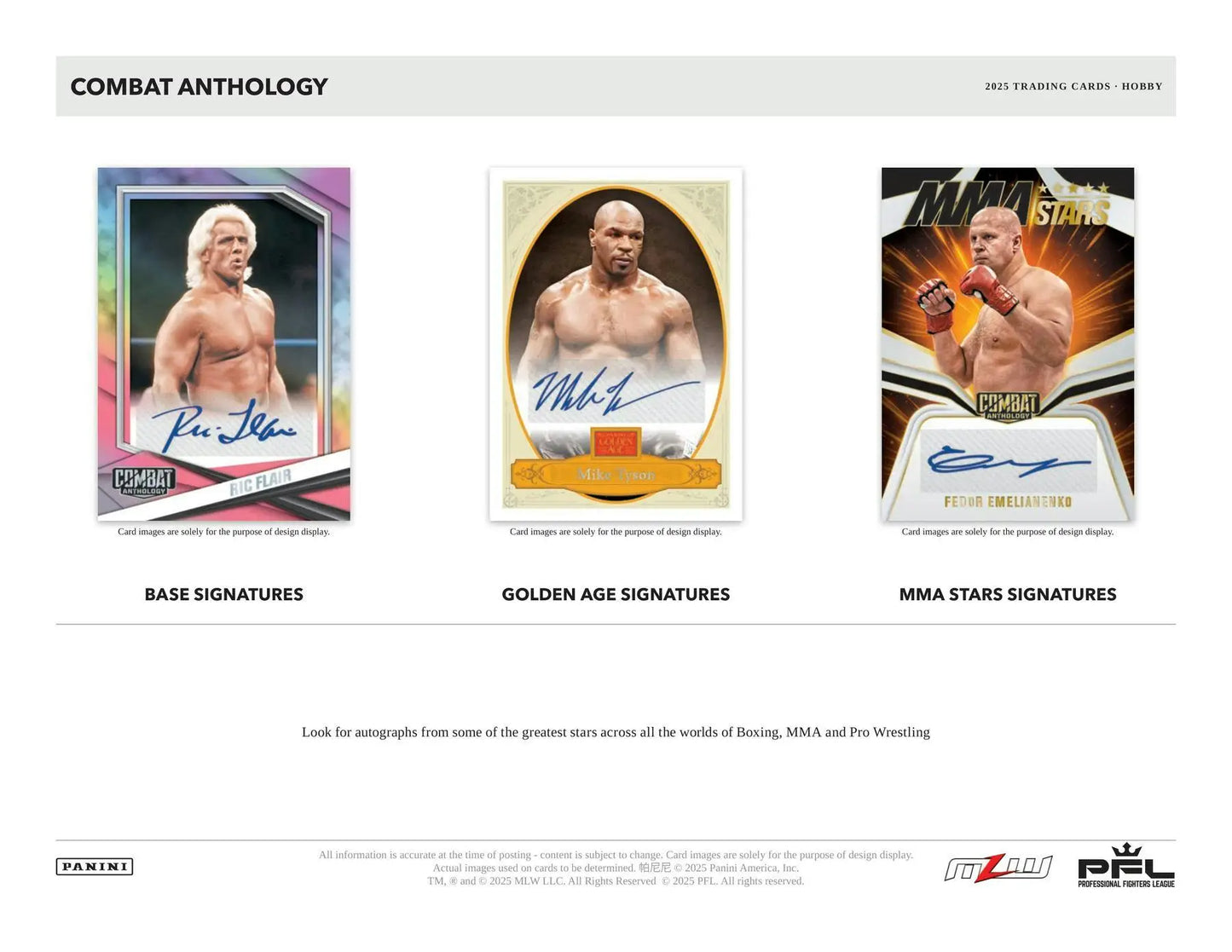 2025 Panini Combat Anthology Hobby Box | Columbia Sports Cards - Sports Card Hobby Boxes