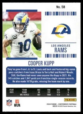 2025 Panini Contenders Cooper Kupp #58 Football - Football Card Single