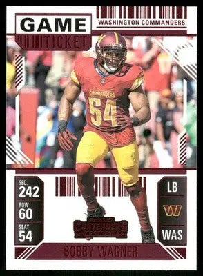 2025 Panini Contenders Football Bobby Wagner #100 Football - Football Card Single