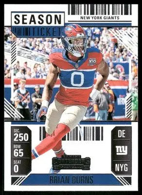 2025 Panini Contenders Football Brian Burns #74 Football - Football Card Single