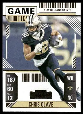 2025 Panini Contenders Football Chris Olave #70 Gold Football
