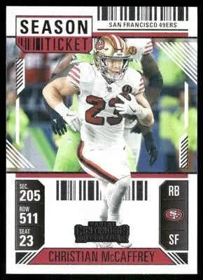 2025 Panini Contenders Football Christian McCaffrey #86 Football - Football Card Single