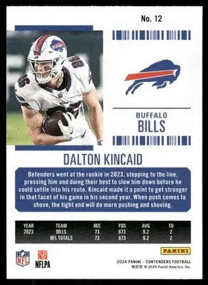 2025 Panini Contenders Football Dalton Kincaid #12 Football - Football Card Single