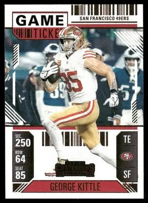 2025 Panini Contenders Football George Kittle #85 Red Football