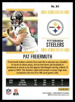 2025 Panini Contenders Football Pat Freiermuth #No. 84 Football - Football Card Single