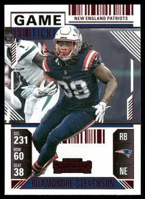 2025 Panini Contenders Football Rhamondre Stevenson #68 Red Football - Football Card Single