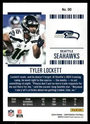 2025 Panini Contenders Football Tyler Lockett #90 Football - Football Card Single