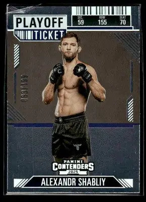 2025 Panini Contenders PFL #28 Alexandr Shabliy Playoff Ticket #/199 - UFC/MMA Card Single