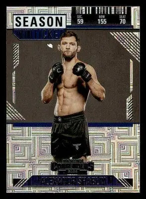 2025 Panini Contenders PFL #28 Alexandr Shabliy Season Ticket Silver - Mixed Martial Arts Card Single