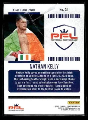 2025 Panini Contenders PFL #34 Nathan Kelly Playoff Ticket - Other