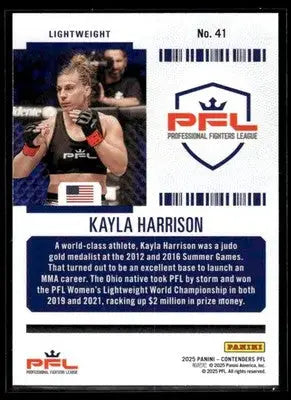 2025 Panini Contenders PFL #41 Kayla Harrison Playoff Ticket - UFC/MMA Card Single