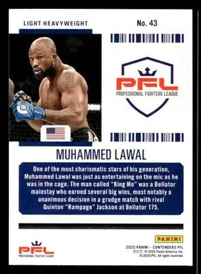 2025 Panini Contenders PFL #43 Muhammed Lawal Season Ticket Silver - Mixed Martial Arts Card Single