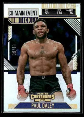 2025 Panini Contenders PFL #53 Paul Daley Co-Main Event Ticket - UFC/MMA Card Single