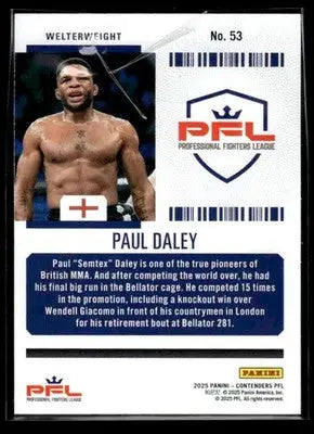 2025 Panini Contenders PFL #53 Paul Daley Playoff Ticket - Other